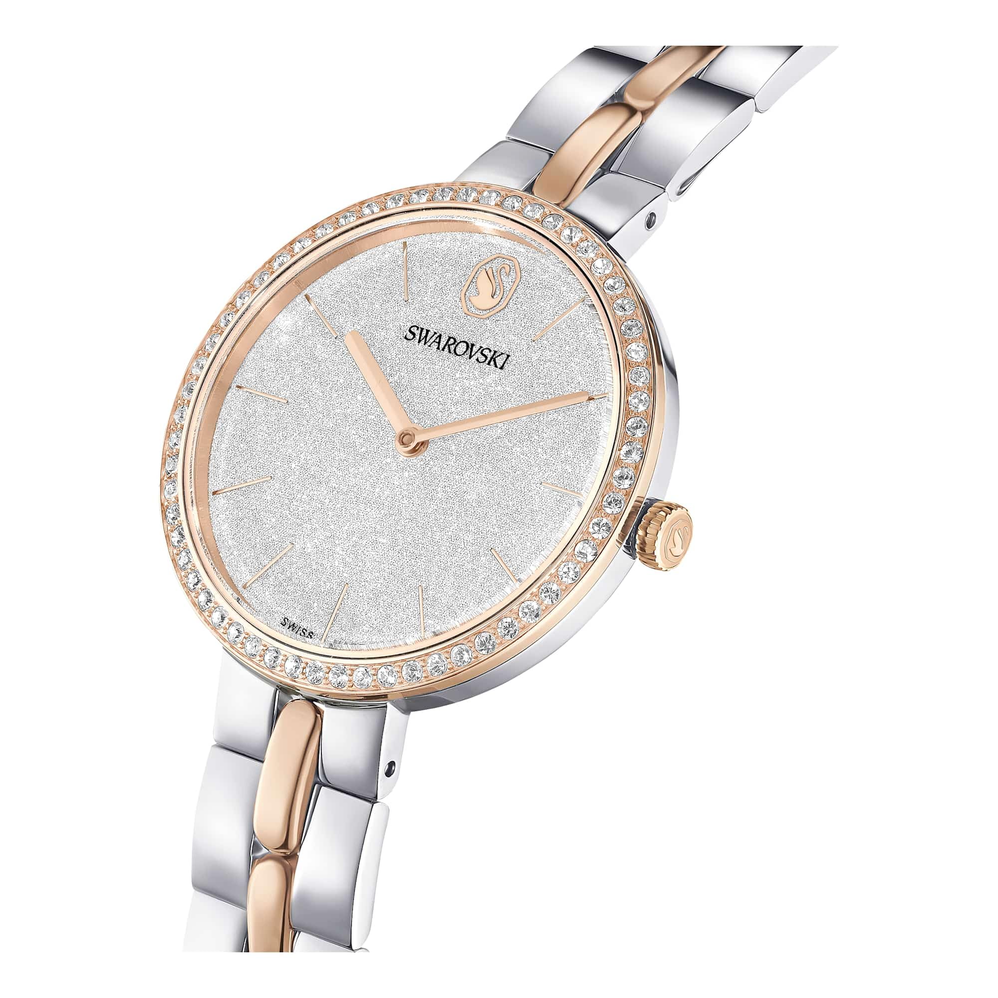 Swarovski Cosmopolitan Collezione Orologio, Swiss Made, Bracciale in metallo, Tono argentato