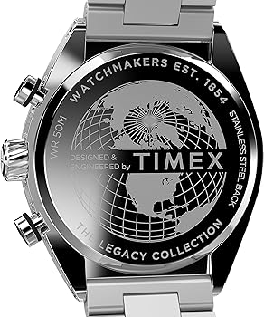 Amazon | Timex メンズ レガシー 42mm 腕時計, ステンレス