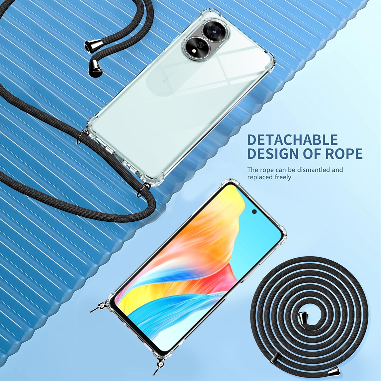Cover per Oppo A78 5G/A58 5G/A58X 5G + [3 Pezzi] Vetro Temperato, Weideworld Ultra Sottile Antiurto Morbido Silicone TPU Custodia Protettiva Case,Nero