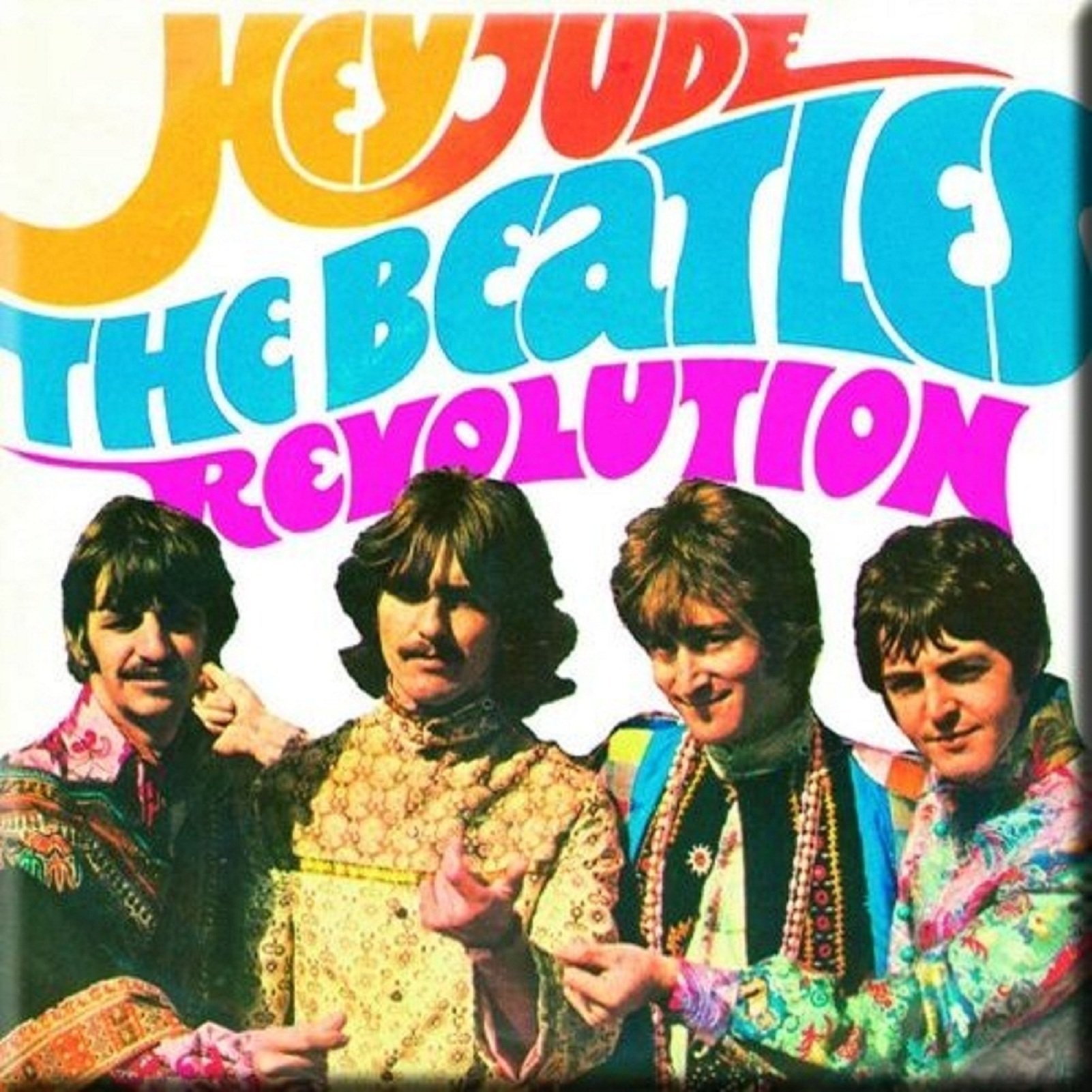 The Beatles Hey Jude Revolution Nue Official 76mm x 76mm Fridge Magnet