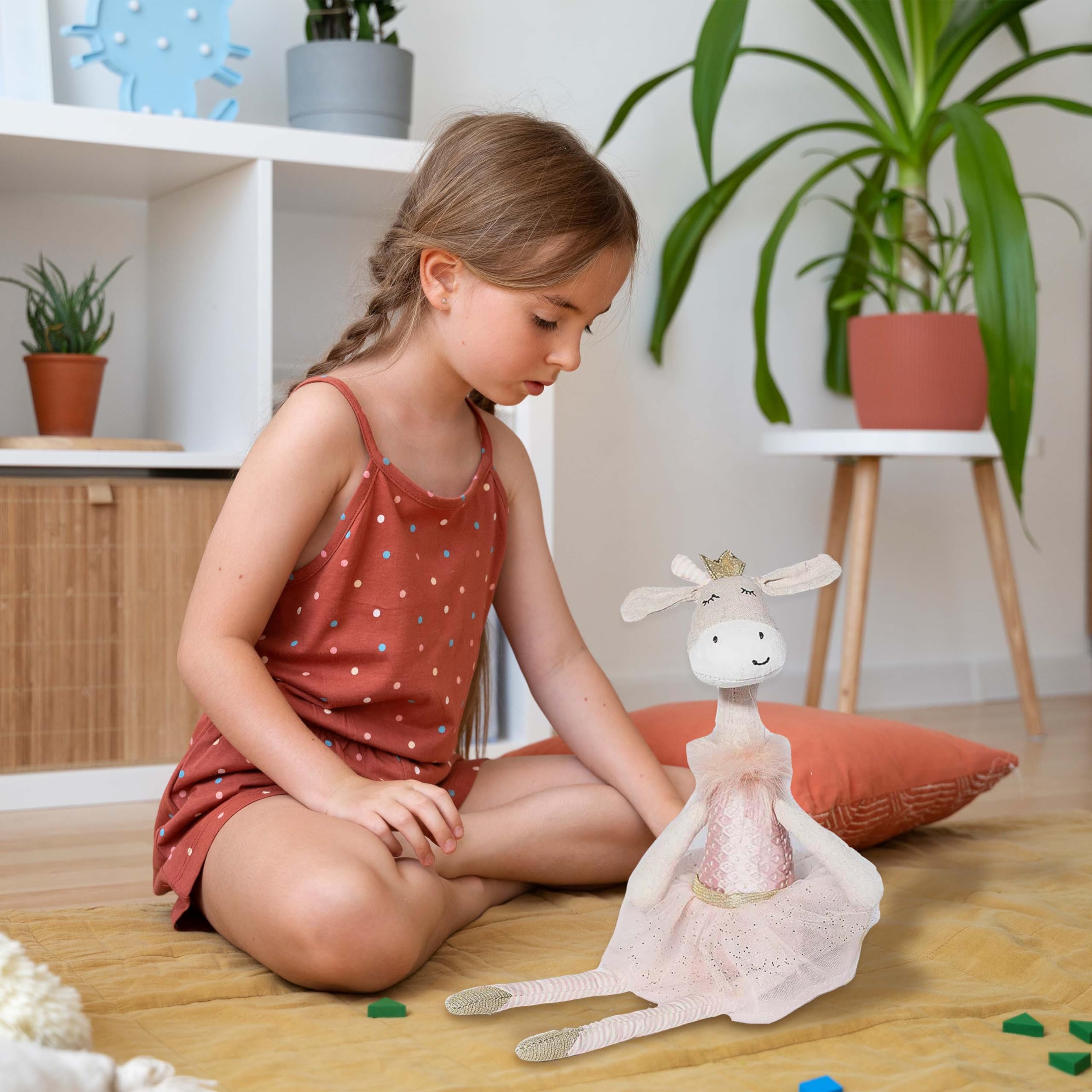 MON AMI Charlotte The Ballerina Plush Doll - 15" Stuffed Toy For Girls, Perfect Gift Or Room Decor
