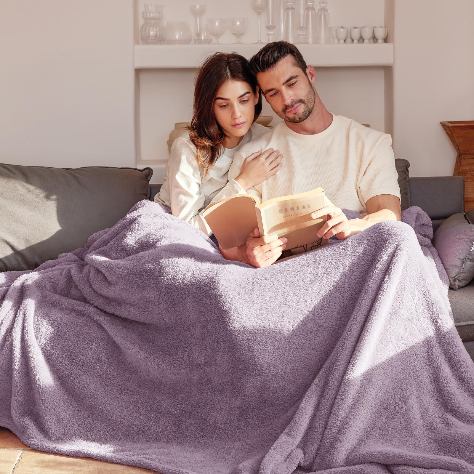 Exclusivo Mezcla Soft Fleece Throw Blanket for Sofa Super Soft Velvet Plush Blanket for Bed Fuzzy Cozy and Warm for All Seasons 127x152 CM - Image 3
