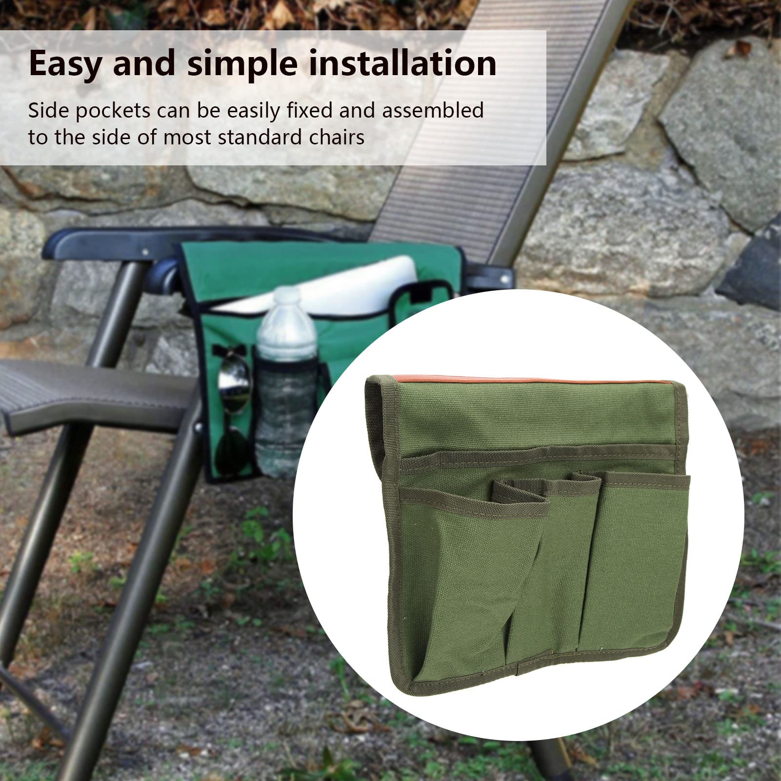 Accoudoir De Camping MultiValue – étanche, Compartiments Multiples, 80 G – Se Fixe Sur Chaise Pliante Ou Fauteuil Roulant