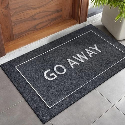 Miniatura 27 de JJUUYOU Tapete para puerta delantera, entrada exterior, duradero, tapete de bienvenida para interiores y exteriores, antideslizante, divertido