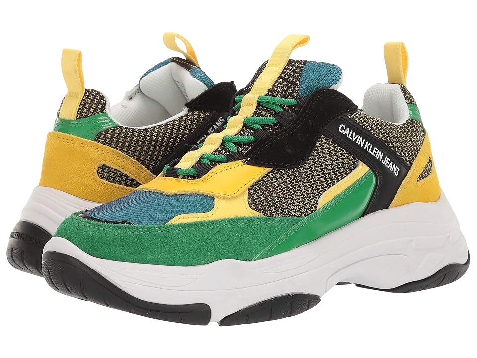 

Calvin Klein Marvin (Black/Green/Lemon) Men's Shoes, Multi