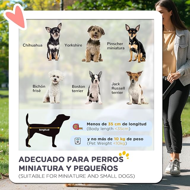 Foto 4 de 8 de Pawhut Cochecito Plegable Mascotas 75x45x97cm Perros Gatos Carrito Ruedas giran 360º Azul