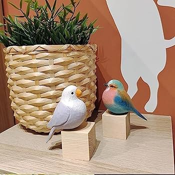 Amazon.co.jp: 鳥 バード 置物 木 オブジェ おしゃれ かわいい