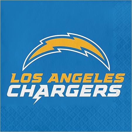 Trendware Los Angeles Chargers Napkins, 48 ct