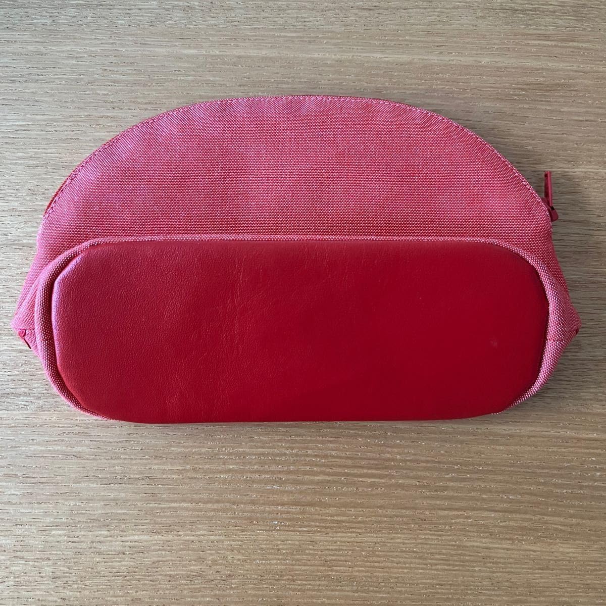 familiar 手刺繍 デニムポーチ レッド アフタヌーンティー ファミリア