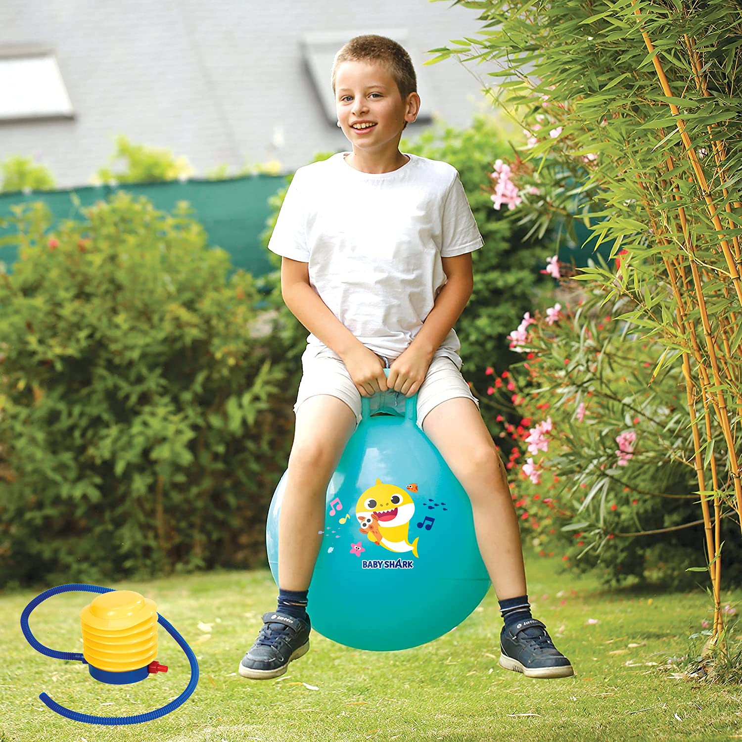 Kixre Hopper Ball Kids Exercise Ball Multi-Function, Jump Ball, Bouncy Ball with Handles, Kids Balance Ball and Ball Chair for Children, Air Pump Included, Kids Playing Ball (B09QSB8FRP) Amazon Price History, Amazon Price Tracker