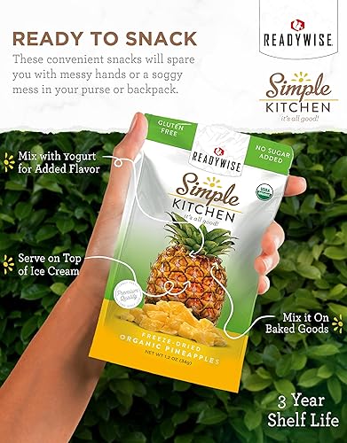 Miniatura 9 de READYWISE - Cocina simple, plátanos liofilizados, 24 porciones, paquete de 6, vegetariano, sin gluten, aperitivos, plátano, frutas secas, pre