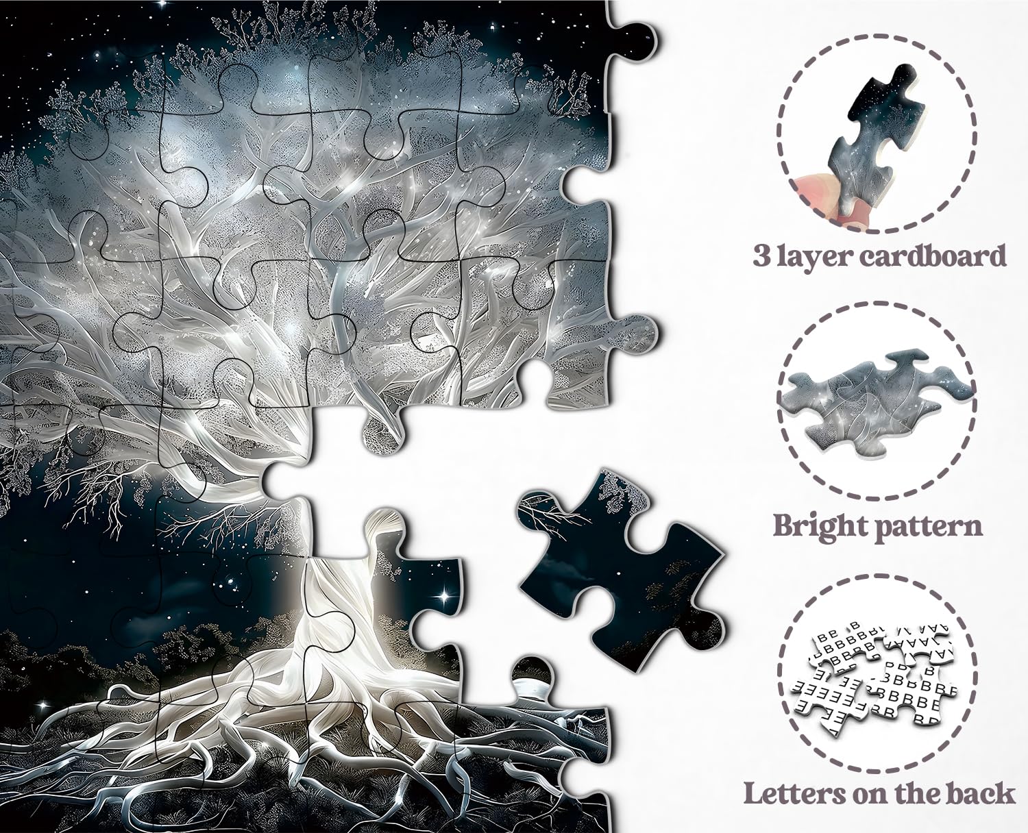 Tree Of Life 1000 Piece Jigsaw Puzzle - Fantasy Book & Butterfly Difficult Adult Puzzle