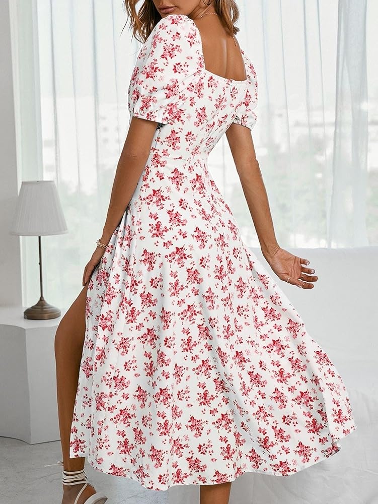 最終値下げ　Monotone Floral Slit Sleeve Dress ZEYLAH EMBROIDERY MESH FLORAL PATTERN EXTRA SPLIT SLEEVE