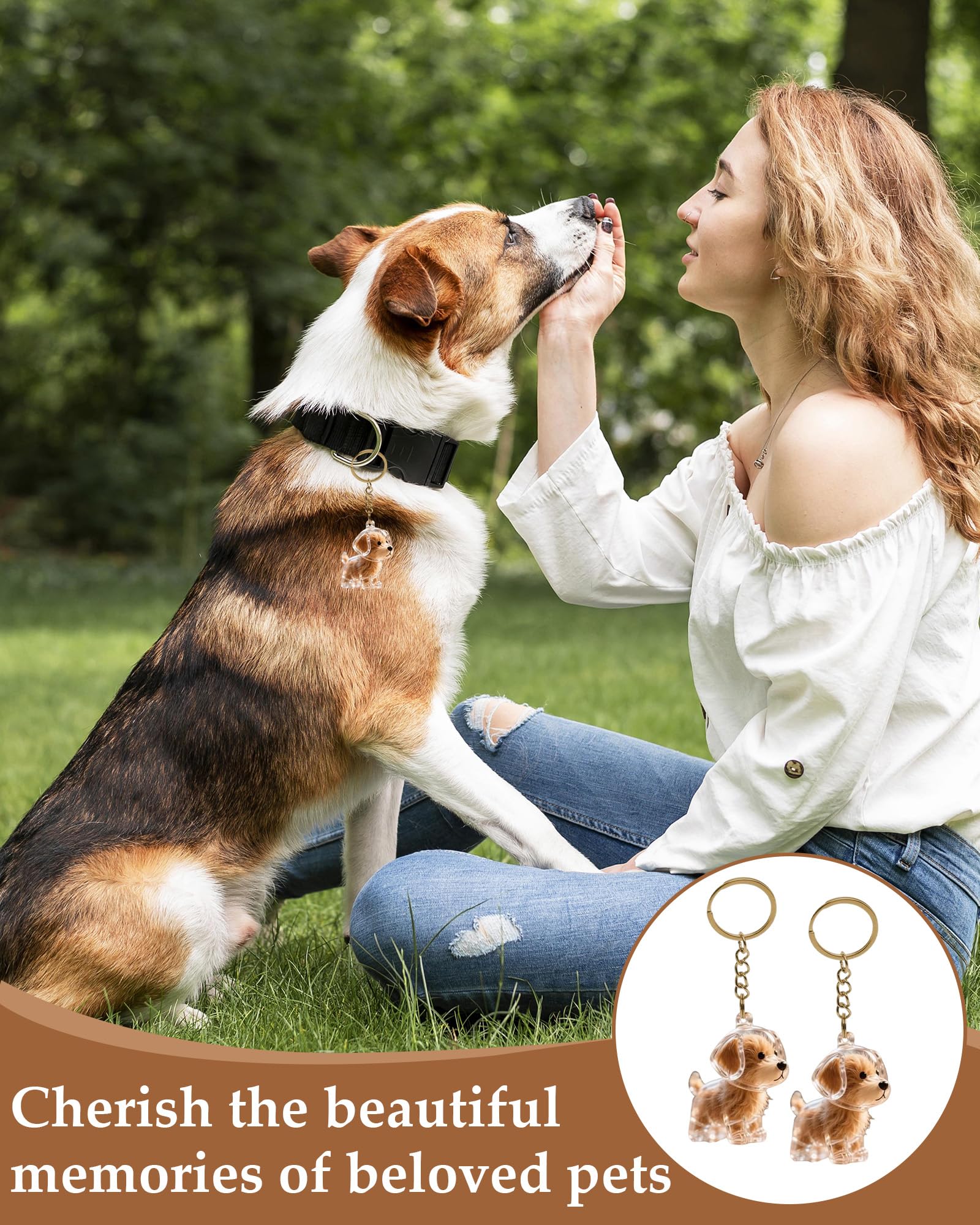 Portachiavi Ricordo Per Pelo Di Cane E Gatto - 3 Pezzi In Pelle A Forma Di Zampa - Custodia Ricordo Per Animali Domestici - Regalo Commemorativo - 3