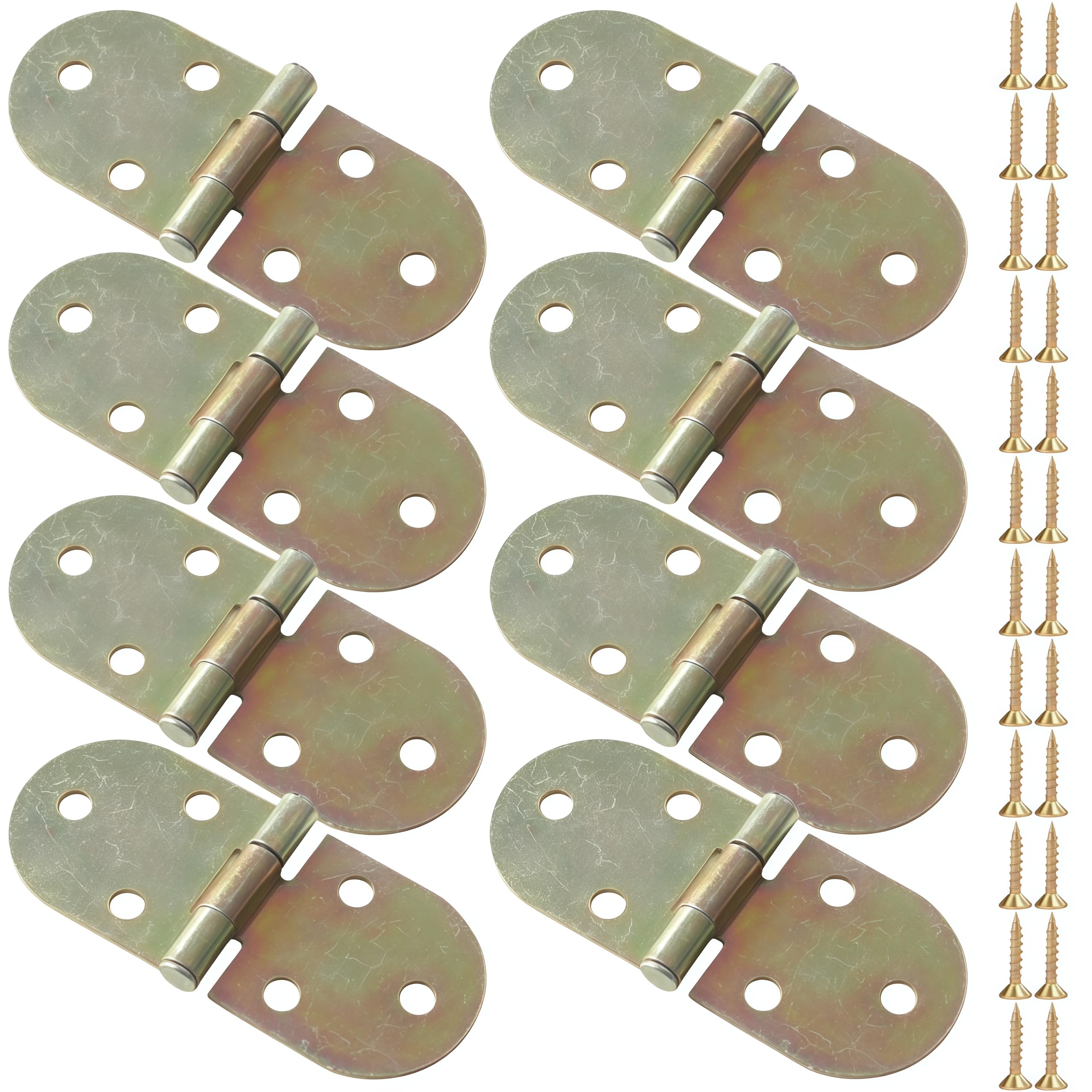 Vbnexyr Green And Patina Door Hinges 8 Pack Alloy Semi Circular Flip Hinges 180 Degree Folding Hinges Suitable For Cabinet Doors Folding Cabinet Doors And Dining Tables Antique Blue