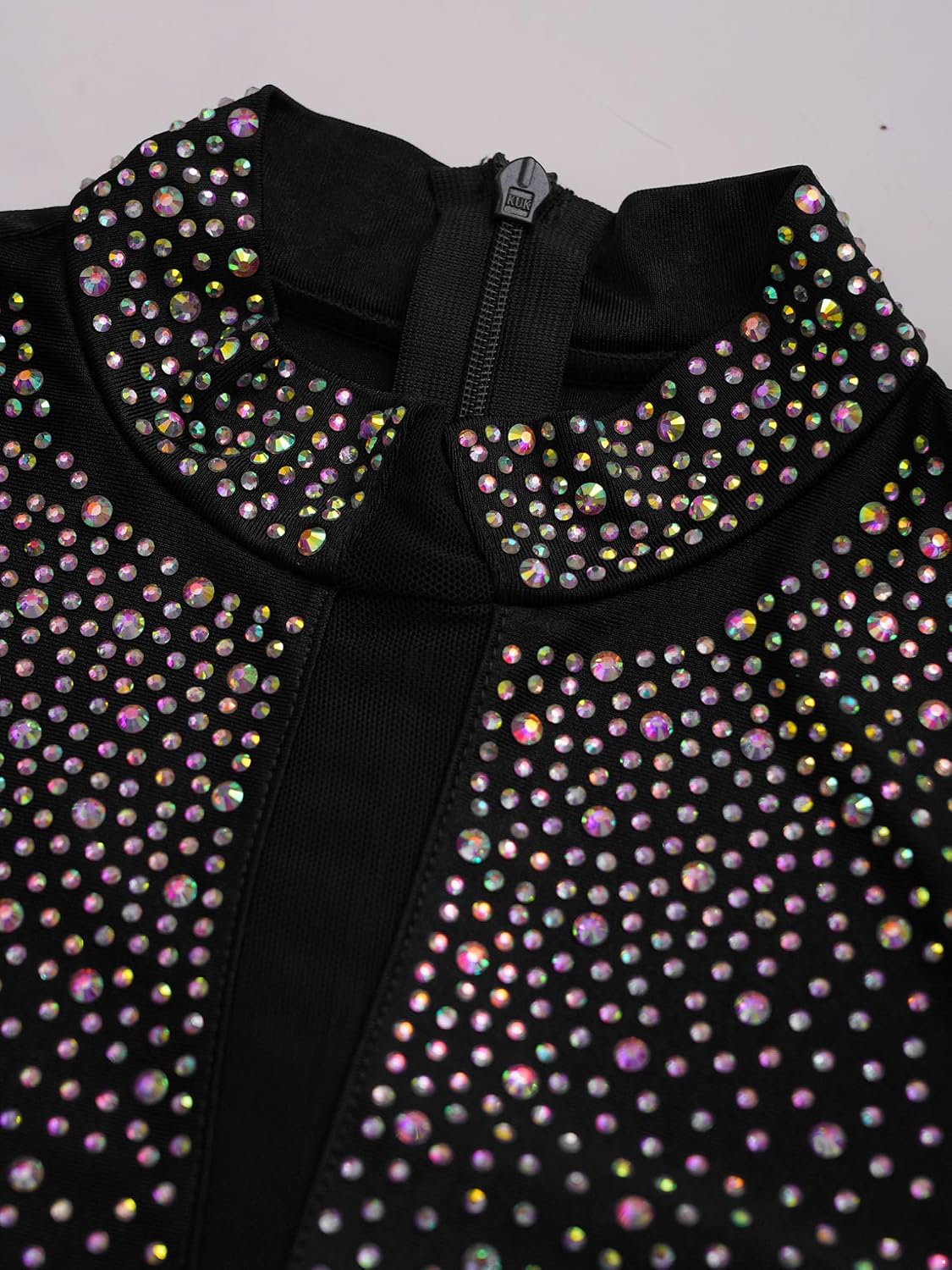 Freebily Kids Boys Gymnastics Leotard Long Sleeve Rhinestone Latin Jazz Ballet Dance Top Figure Skating Bodysuit