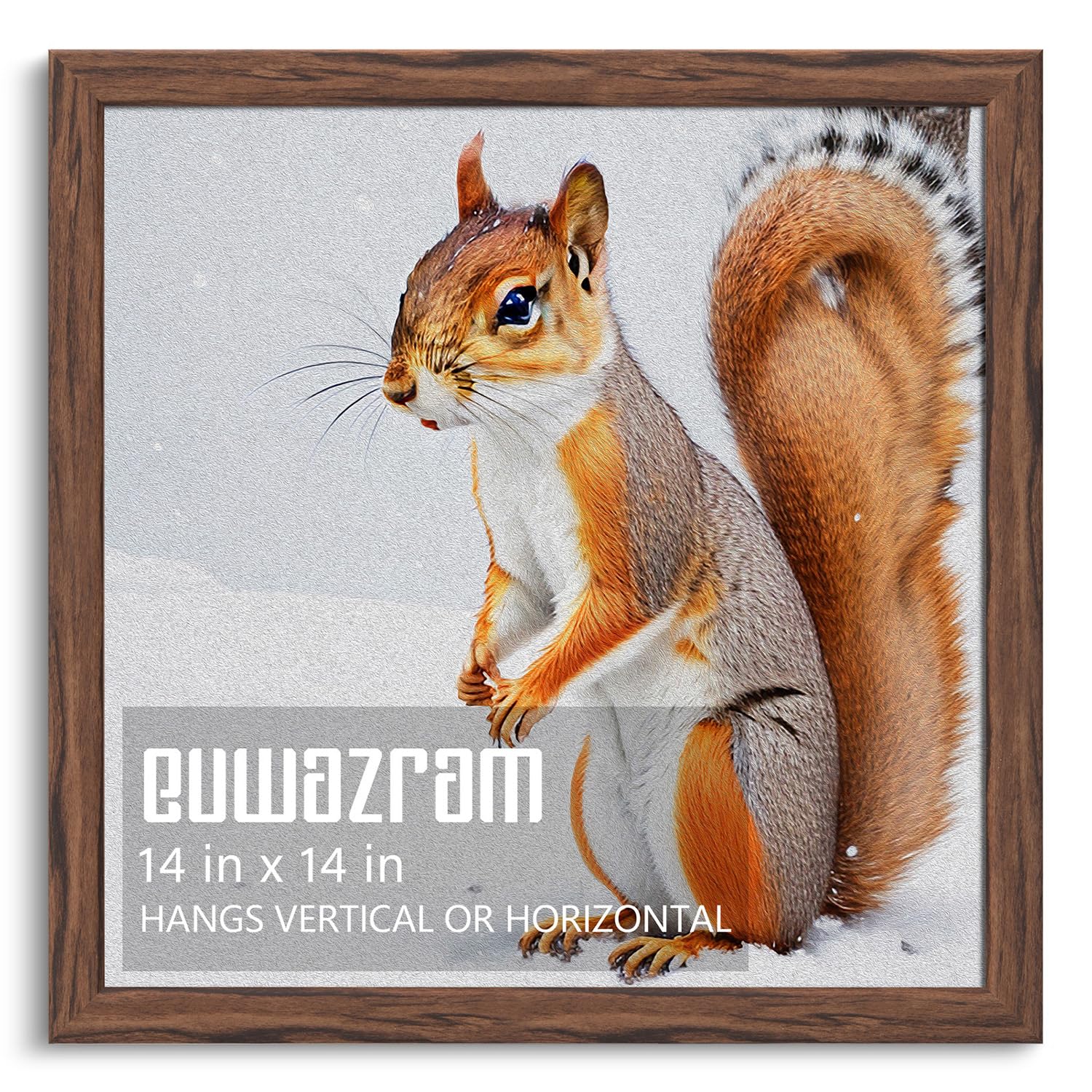 Euwazram Rustic Walnut 14x14 Frame