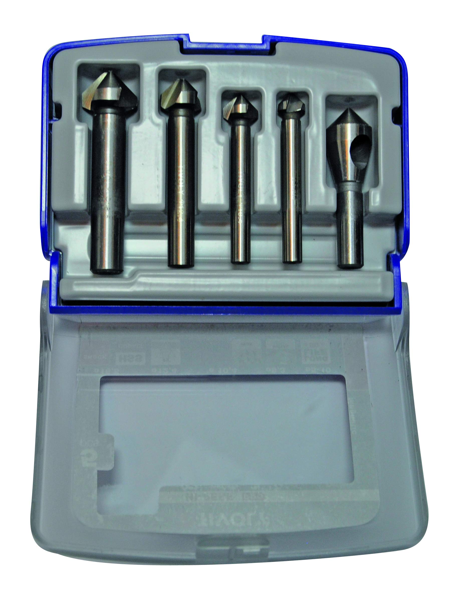 Tivoly Coffret Tivoly de 4 Fraises à noyer DIN 335C HSS Cobalt 5% à 90° Ø 8, 3 à 16, 5 mm + 1 Fraise à ébavurer 5-10