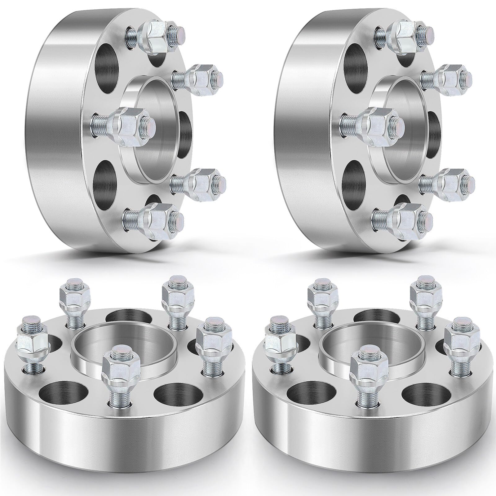 SCITOO 4Pcs 1.5" Wheel Spacers 5x4.5 Studs 12x1.25 66.1mm 5Lug Hubcentric
