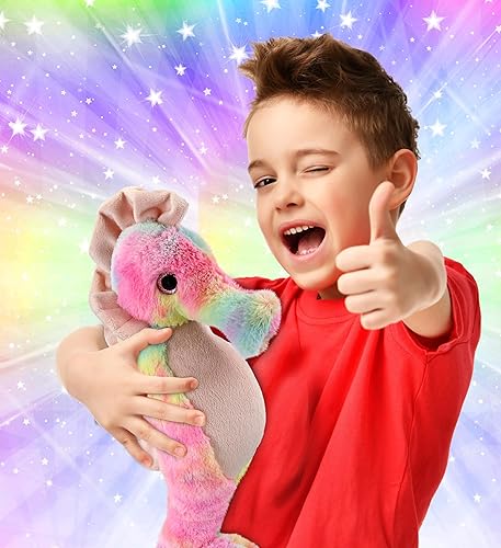 Miniatura 2 de DolliBu Juguetes de peluche de caballito de mar, kit de peluche de caballito de mar suave, adorables juguetes de peluche de criatura oceánica,