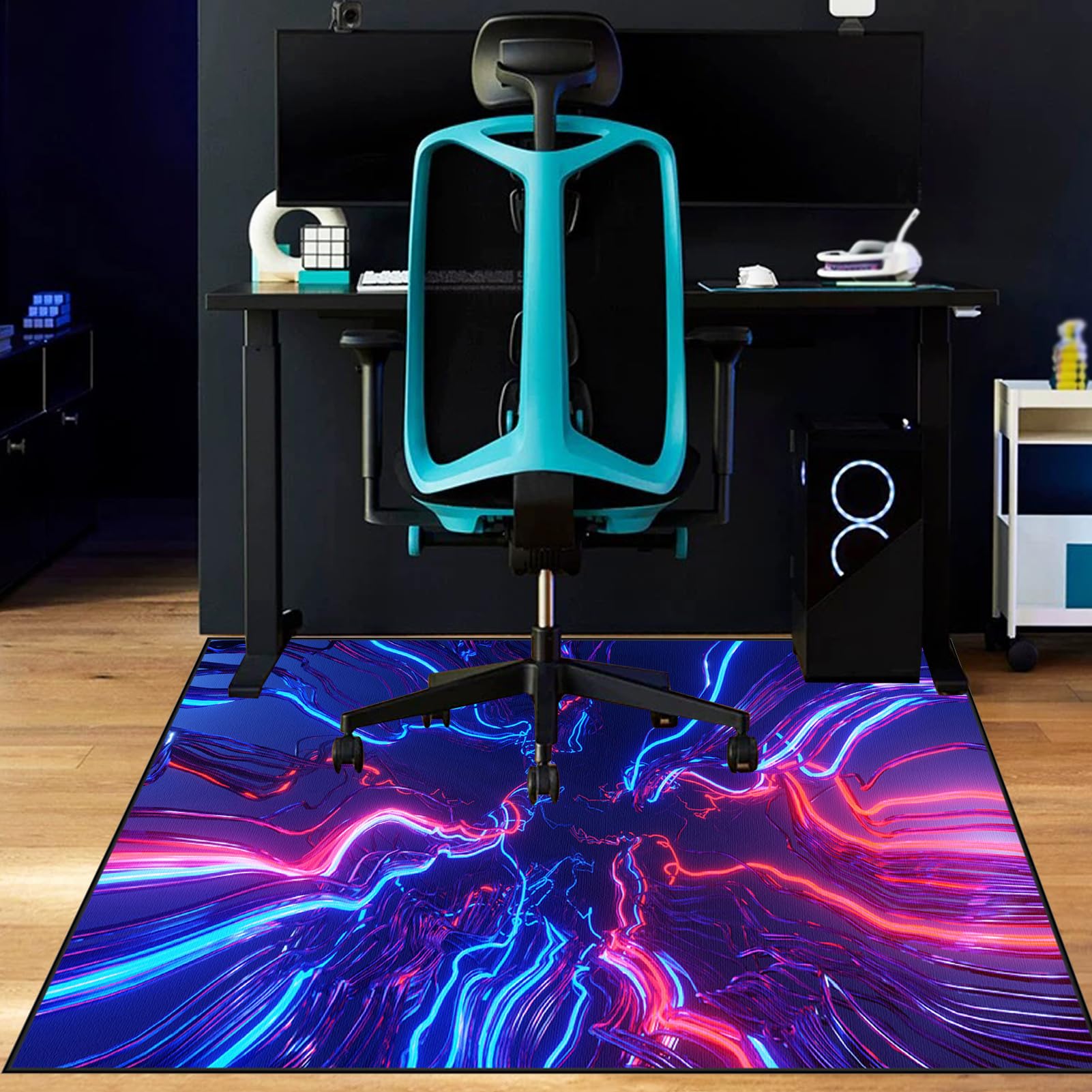 120 x 180 cm Office Chair Mat for Carpeted and Hardwood Floor, Gaming Chair Mat, Non-Slip Desk Chair Mat, Desk Computer Rolling Chair Mat for Home Office Gaming Room, Carpet Protector Chair Mat