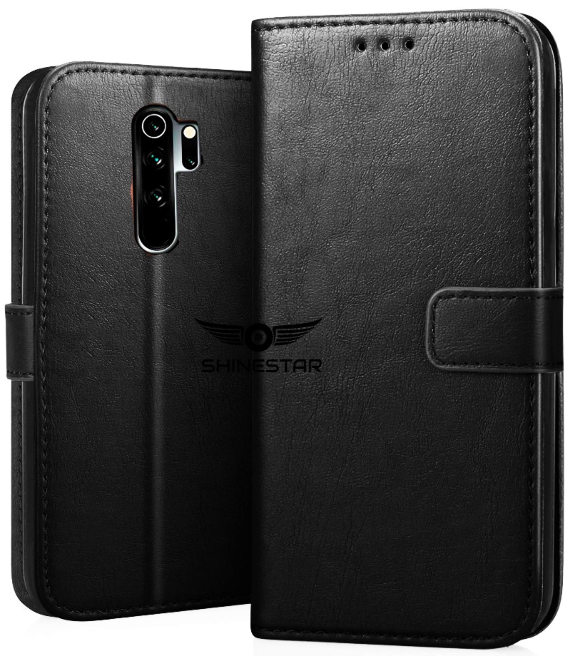 SHINESTAR PU Leather Flip Wallet Case with TPU Shockproof Cover for Xiaomi Redmi Note 8 Pro (Xiaomi Redmi Note 8 Pro, Classy Black) (B07ZBM58PS) Amazon Price History, Amazon Price Tracker