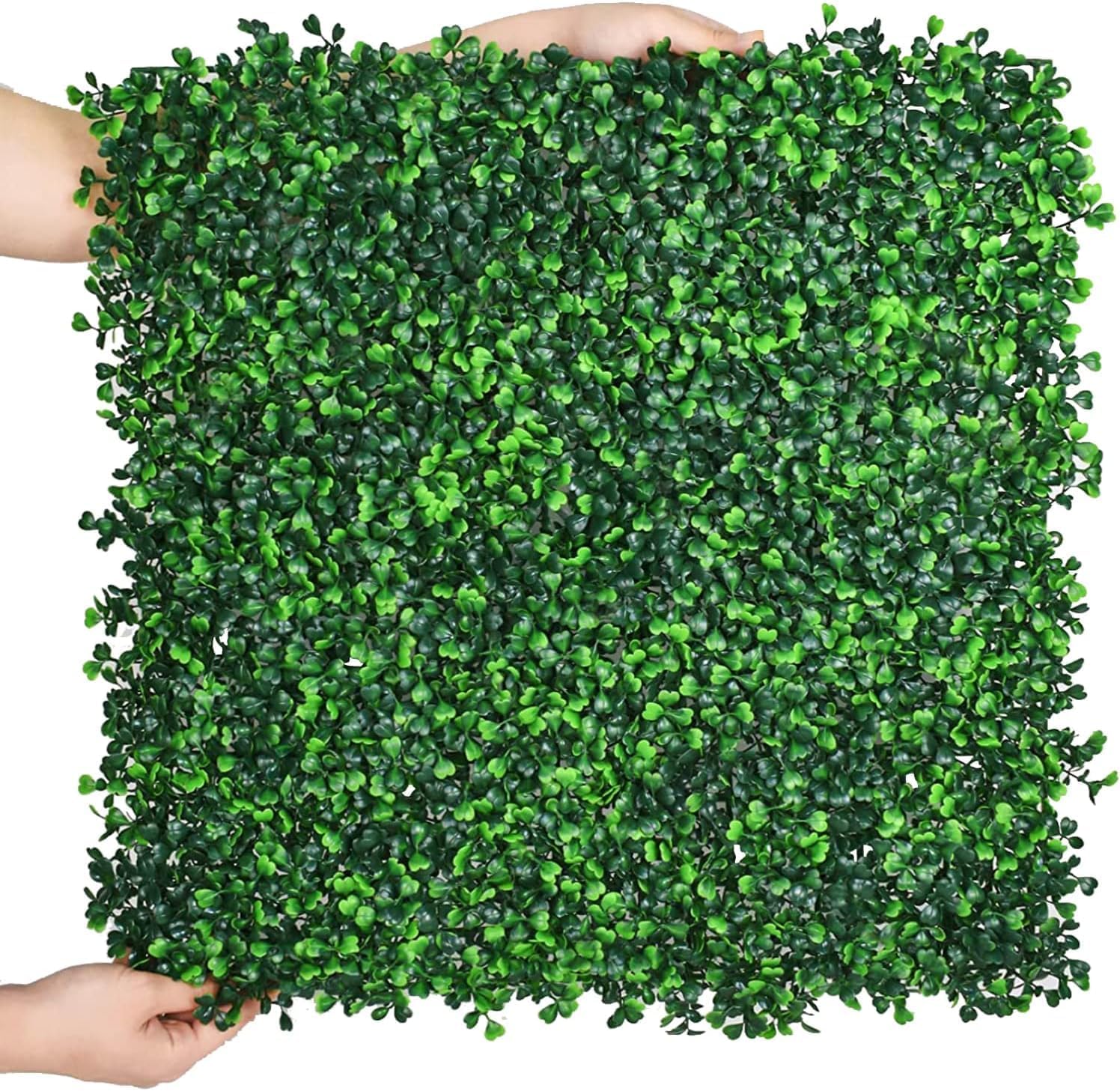 HWT 24 Pcs 20"X20" Artificial Boxwood Hedge Panels Faux Greenery Wall Panels Grass Wall Backdrop Panels UV-Protected Outdoor Plant Artificial Wall Grass for Indoor & Outdoor Party Event Decor