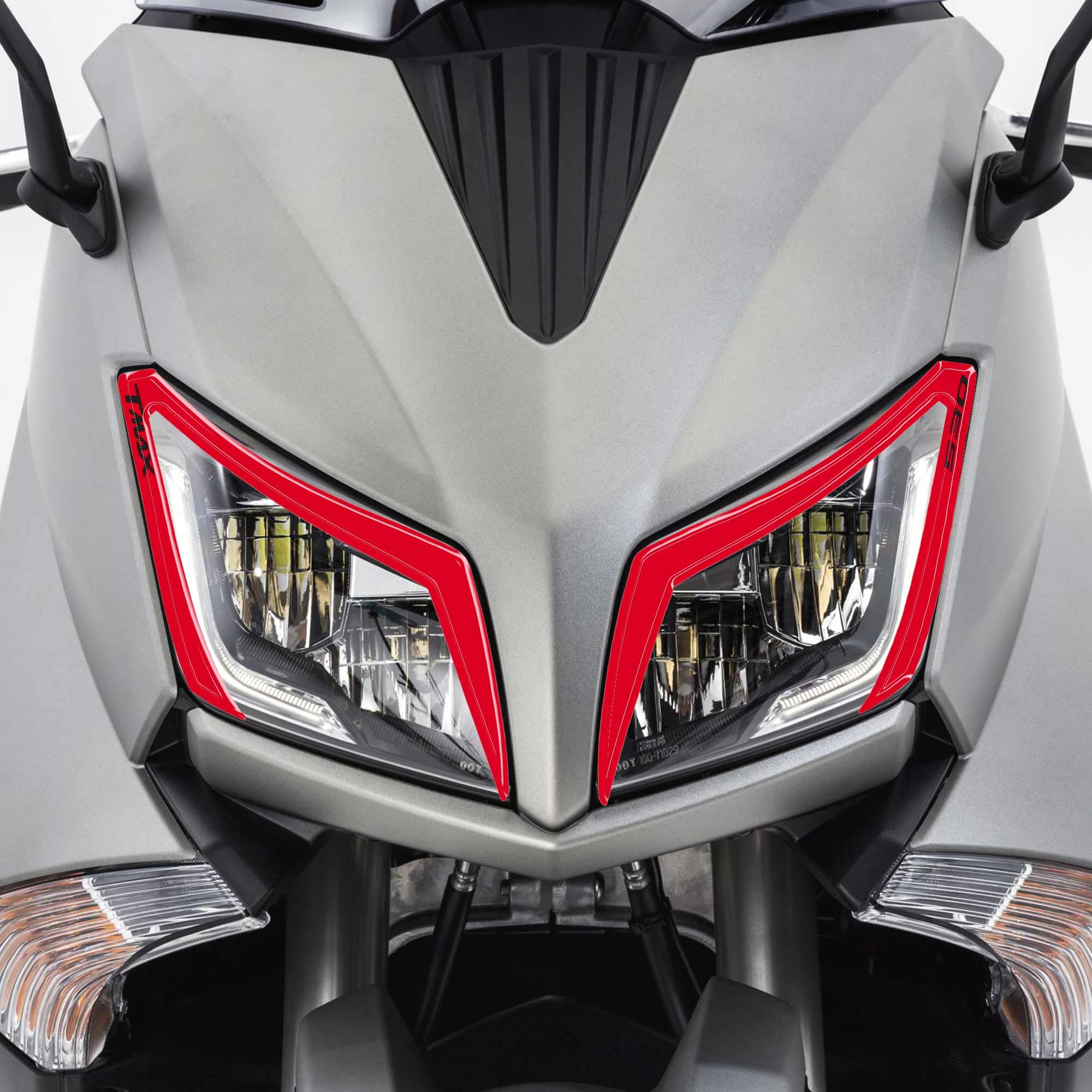 Labelbike Adesivi In Resina 3D Per Maniglie Yamaha Tmax 530 (2017+) - Effetto Antiscivolo Silver, Made In Italy