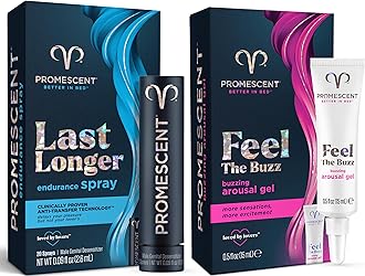 Desensitizing Delay Spray for Men + Women's Buzzing Gel for Intense Sensation, Intimate Adult Lube