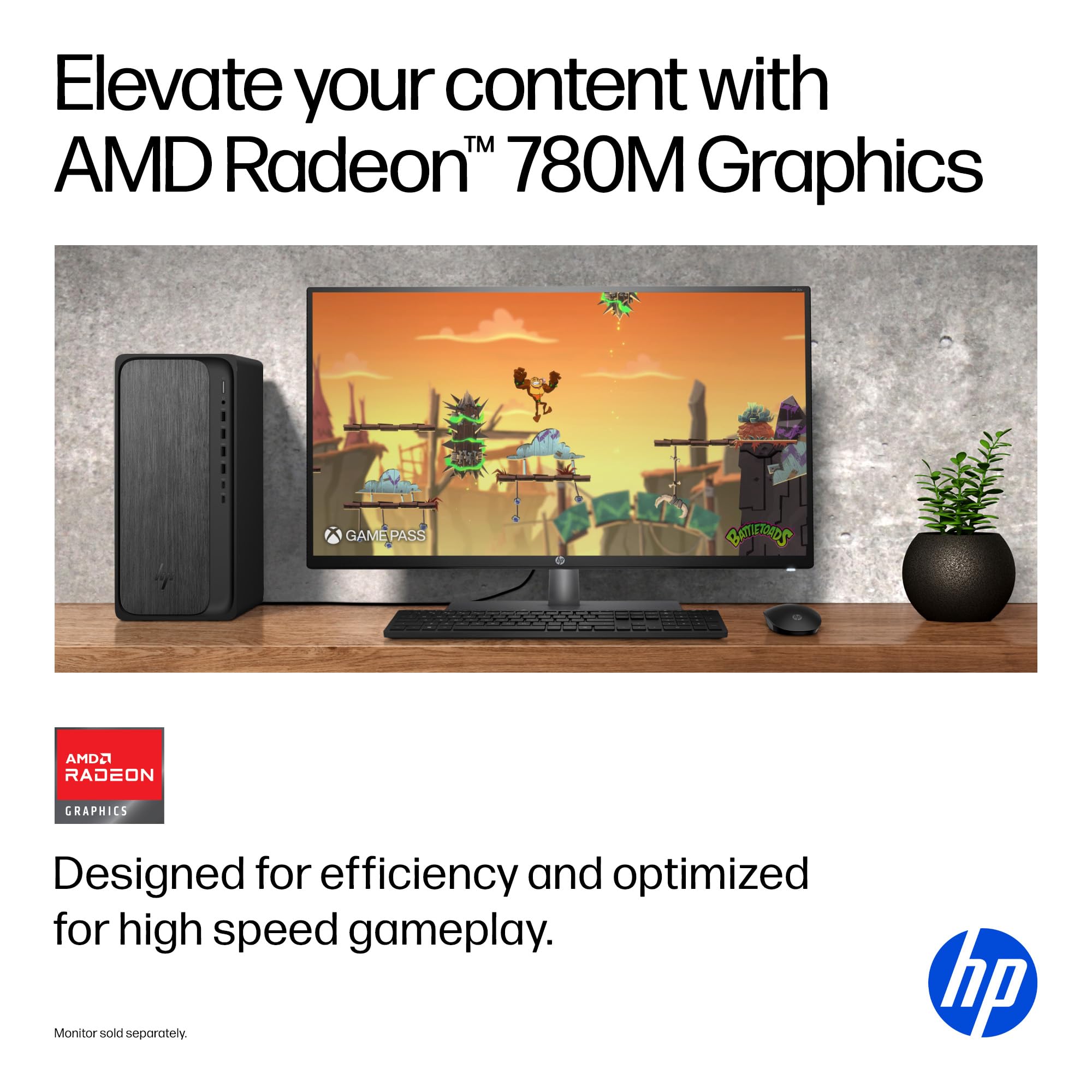 Amazon.co.jp: HP OmniDesk デスクトップコンピュータタワーPC、AMD