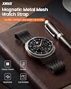 Magnetic Metal Mesh Loop Compatible with Samsung Galaxy Watch 8 Strap 40mm 44mm Stainless Steel Band for Galaxy Watch 8 Classic Strap 46mm Milanese (No Watch) (Black) gallery image