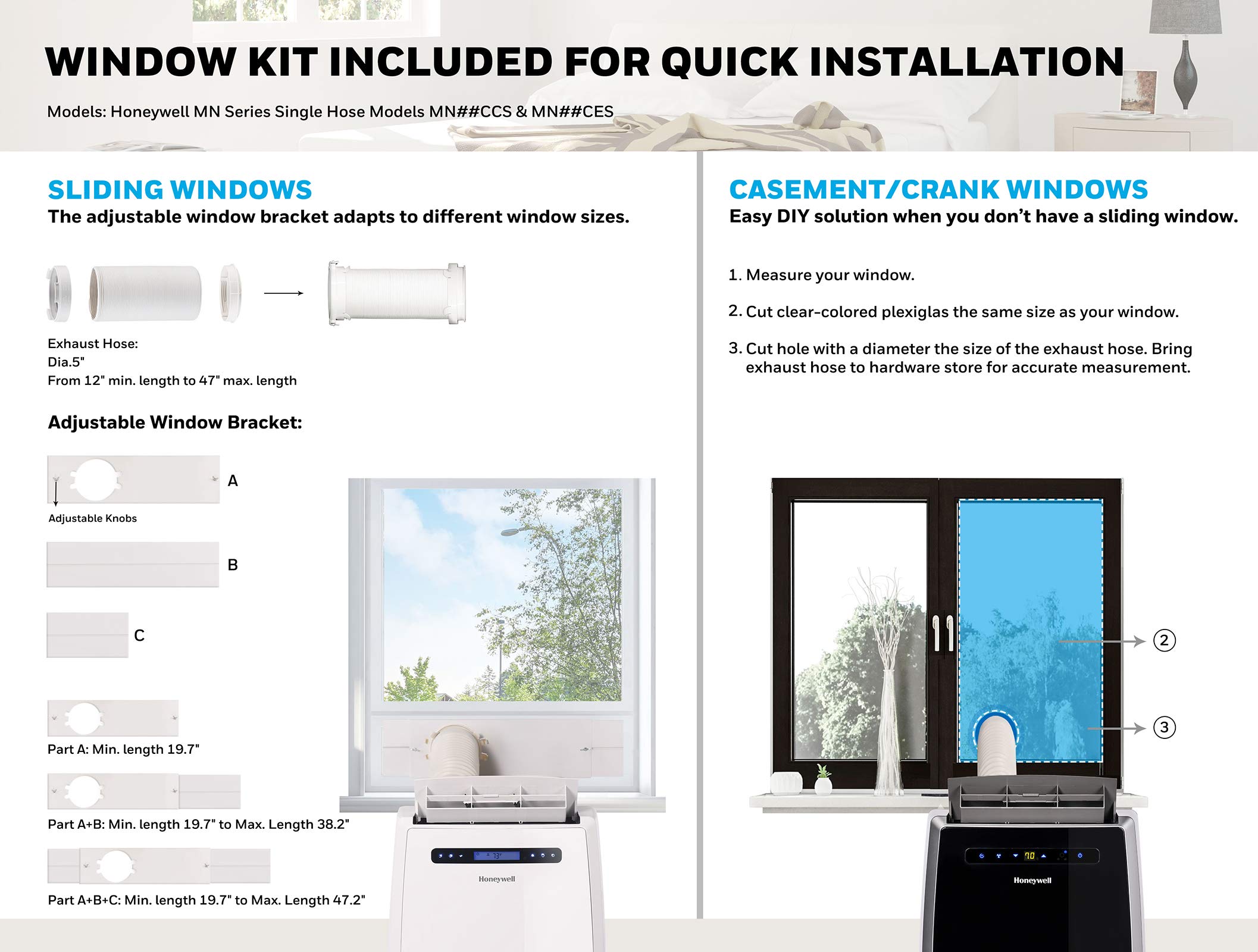 Honeywell MN12CES Portable Air Conditioner with Fan & Dehumidifier with