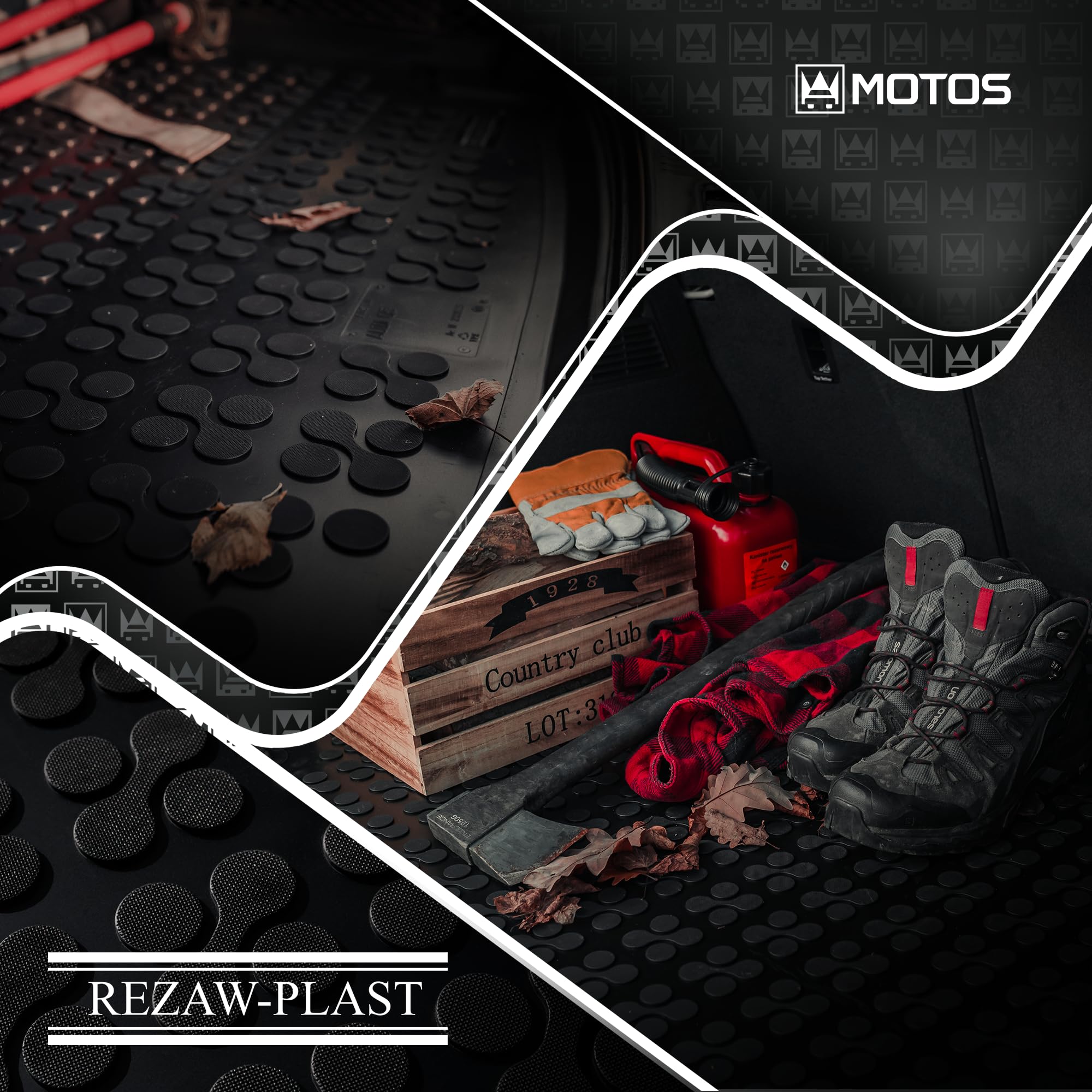 M MOTOS Tapetes de goma para maletero adapta para Volkswagen Taigo desde 2021 Mejore la comodidad de sus viajes con la alfombrilla antideslizante - alfombrilla para maletero de coche para todo tipo de