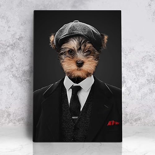 Miniatura 17 de Awesometik Impresión en lienzo personalizada retrato real de mascota a partir de foto, retrato personalizado del Renacimiento, retratos, retratos 20