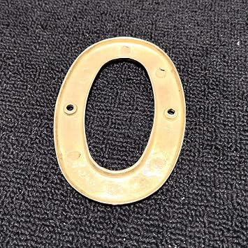 4 Inch Premium Bright Solid Brass Door House Numbers and Street Address Plaques Numbers for Residence and Mailbox Signs.