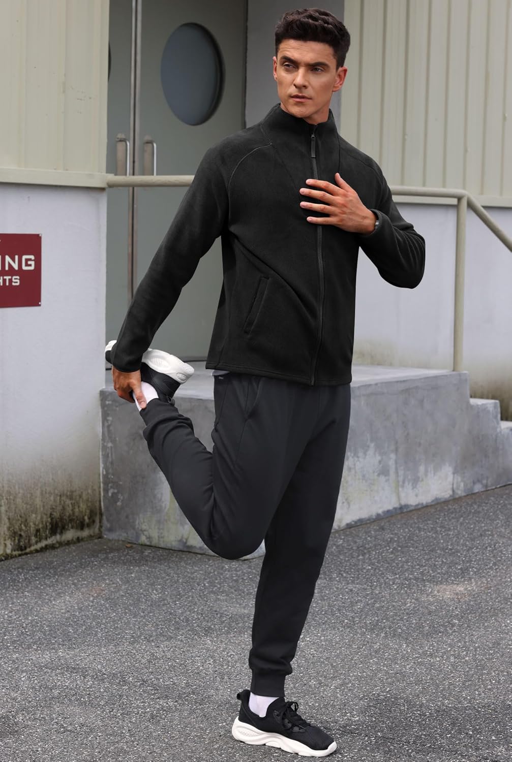 Men's Polar Fleece Jacket Warm Soft Midweight Full Zip Sweatshirt (S-XXL) - Image 5