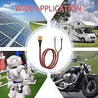 Vista 6 de Cable Terminal XT60 a Anillo O, Cable Conector Hembra XT60 de 10AWG a Anillo O con Cable Puro Estañado para Batería RC Solar Estación de Energía