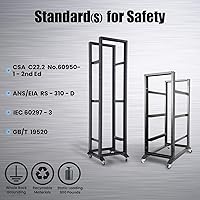 Vista 5 de RAISING ELECTRONICS Sistema de la serie del bastidor del servidor de TI de los datos de la red de 25U 19 pulgadas de marco abierto del escritorio