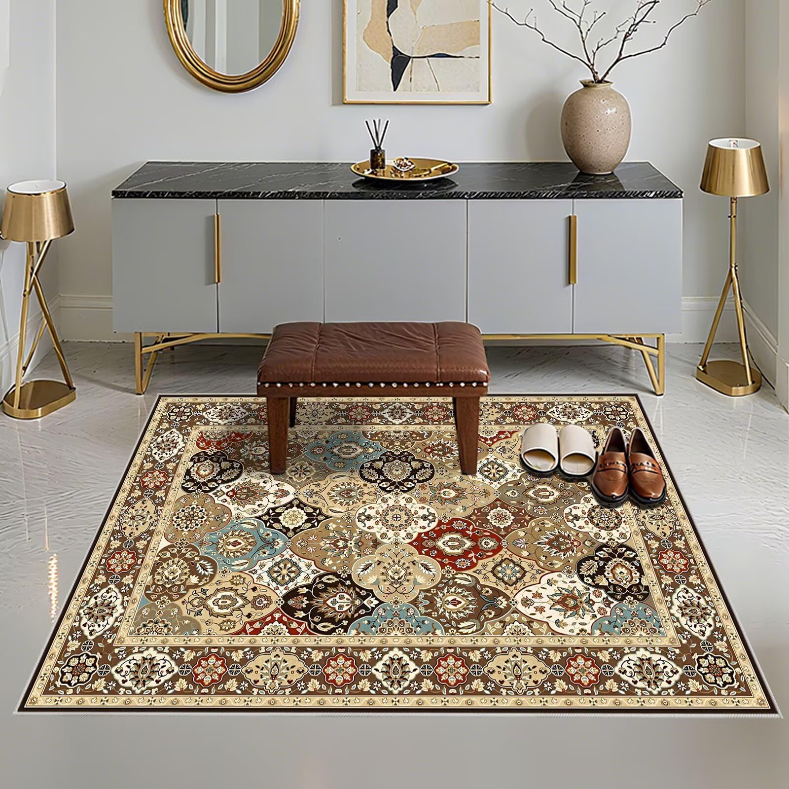 Tapis Doux Antidérapant 100x160cm,0 pour Salon,Enfant Chambre,Bureau