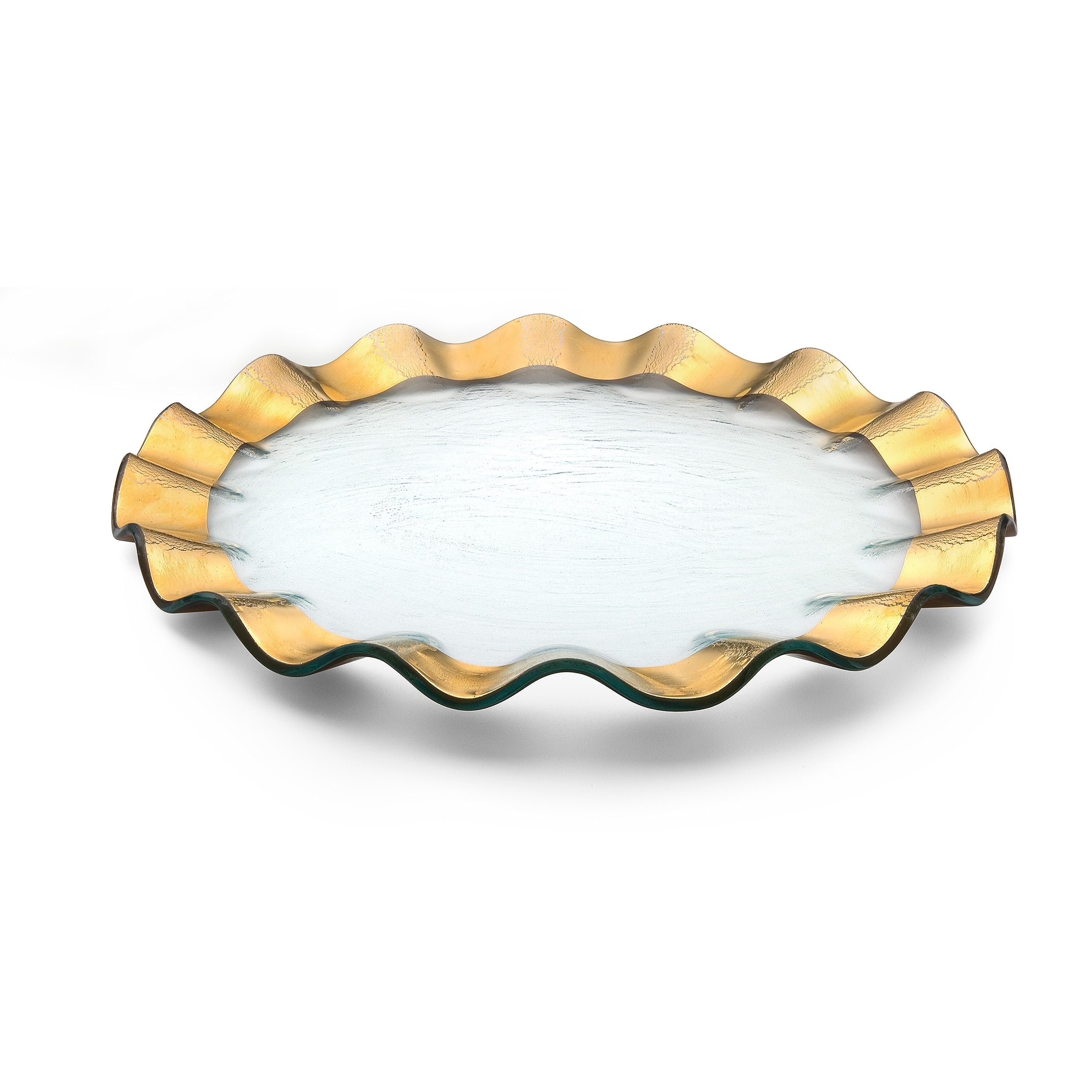 Mid Century Annieglass Style Square Curved Nut Dish With  Annieglass Fir Small Plate display picture 1