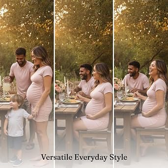 BLANQI Maternity Sleeveless Tank Dress for Women - Pull On Closure Stretch Bodycon Pregnancy Dress with Soft Fit