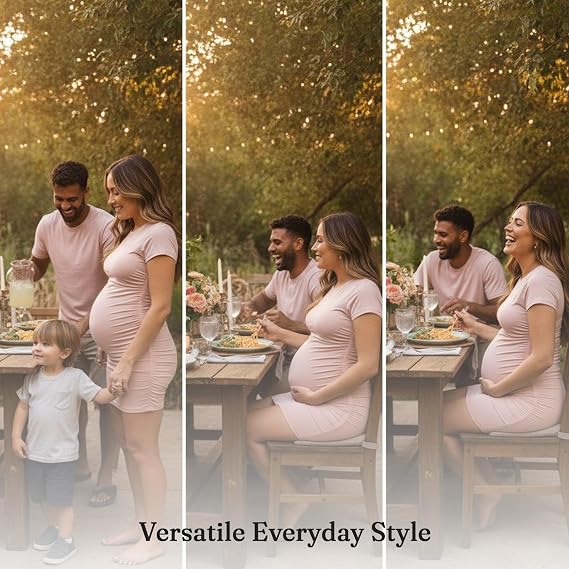 BLANQI Maternity Sleeveless Tank Dress for Women - Pull On Closure Stretch Bodycon Pregnancy Dress with Soft Fit