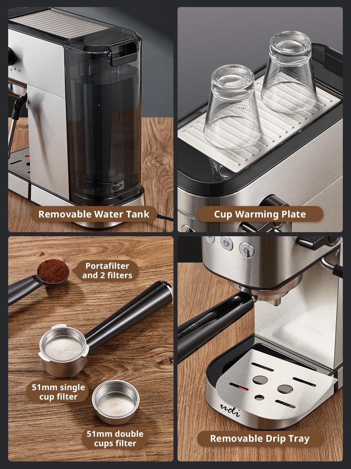 UDI Espresso Machine - Make Cafe-Quality Coffee at Home -6 UDI Espresso Machine - Make Cafe-Quality Coffee at Home -6