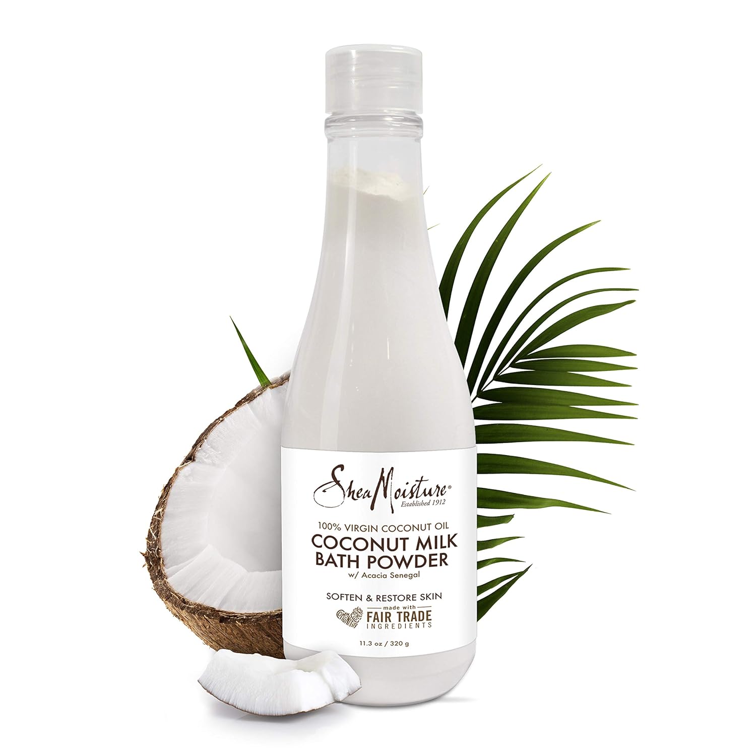 SheaMoisture Milk Bath Powder Bath Wash for Dry Skin 100% Virgin Coconut Oil 11.3 oz : Beauty