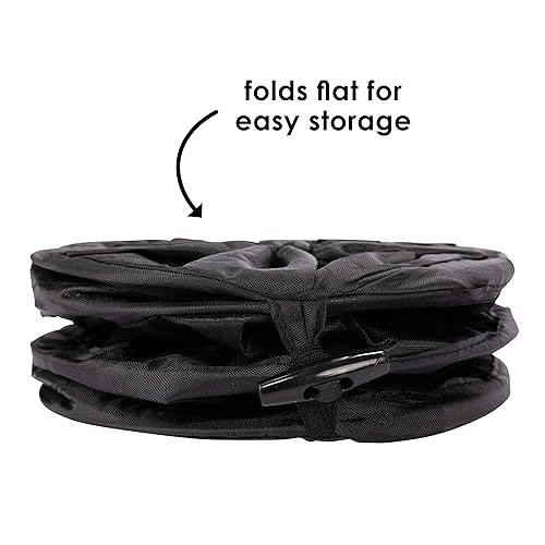 Miniatura 6 de Diono Cubo de basura desplegable plegable portátil pequeño a prueba de fugas perfecto para mantener el auto limpio negro