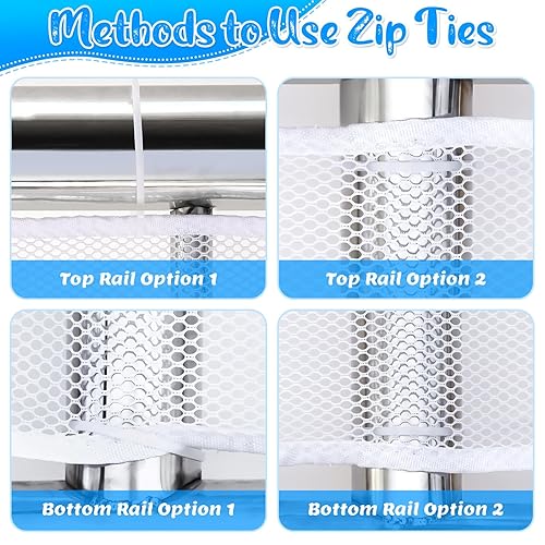 Miniatura 6 de 2 juegos de barandilla para bebé, barandilla para niños, barandilla de balcón, red de seguridad para niños, barandilla de escalera para mascotas,