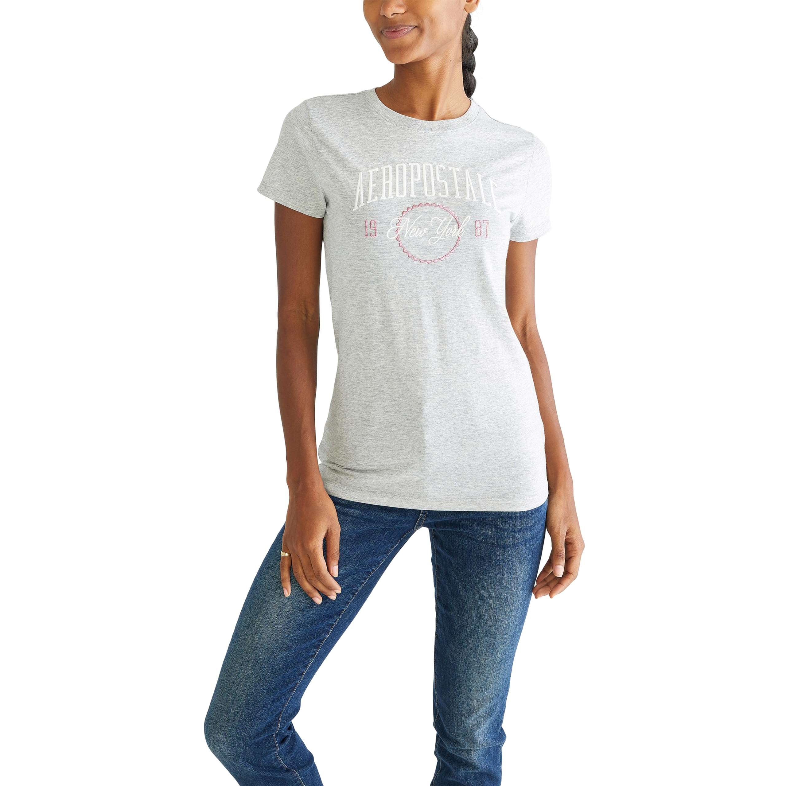 

                                                    Aero SS Graphic Tee- Arch, Light Heather Grey, M