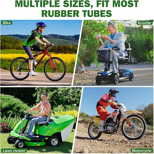 Miniatura 4 de Bike Tube Patch Kit with Vulcanizing Patches - Assorted Sizes, Portable Bicycle Tire Repair Patches for Road, Mountain Bike, Scooter & Ebike