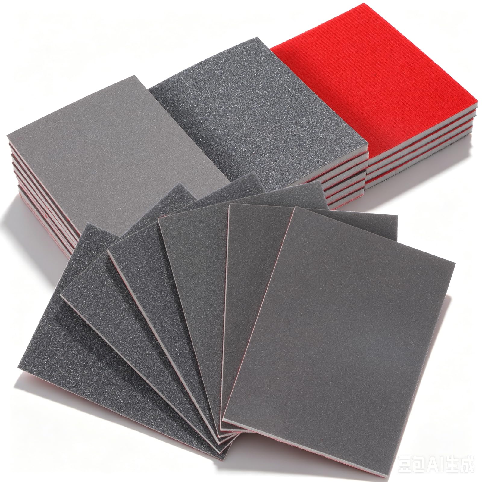 Elegaperma 24 Pcs Sponge Sanding Pads,Wet and Dry Sanding Sponges,2-Color