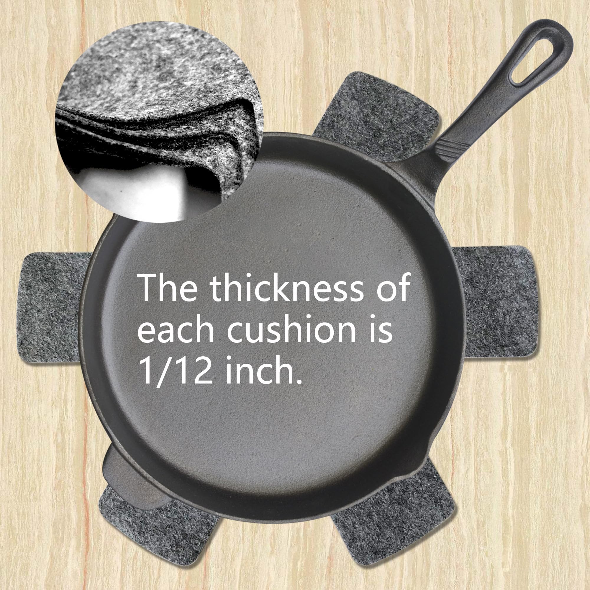 Lot De 12 Protège-poêles Antidérapants Pour Protéger Contre Les